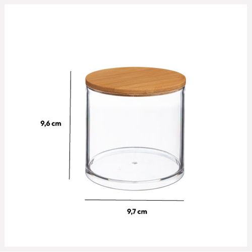 Boîte à Coton Avec Couvercle En Bambou