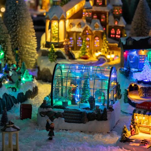 Village De Noël Serre Du Père Noel 8 L Lumineux