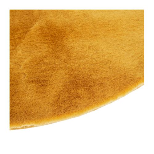 Tapis En Fourrure Ocre Extra Doux D 80 Cm