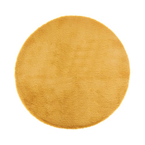 Tapis En Fourrure Ocre Extra Doux D 80 Cm