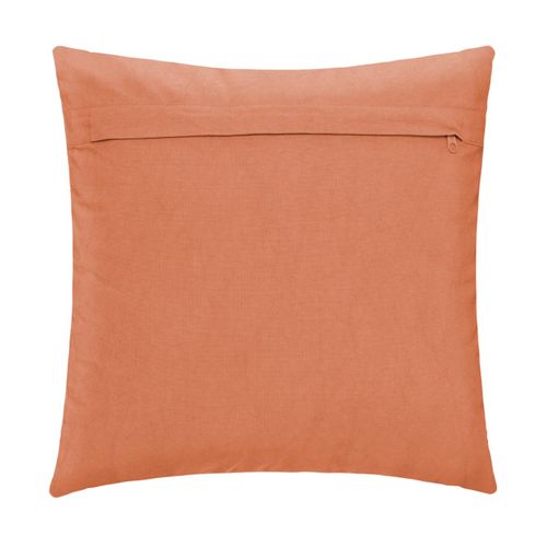 Coussin Déhoussable Inca En Coton Tufté Terracotta 40 X 40 Cm
