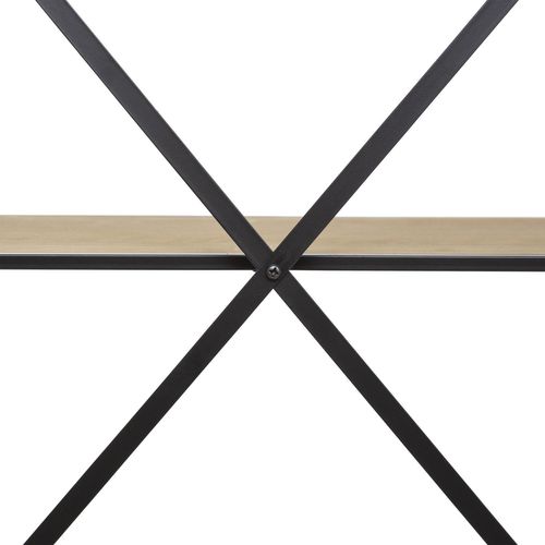 Etagère Bibliothèque Design Industriel Timeo - L. 100 X H. 150 Cm - Noir