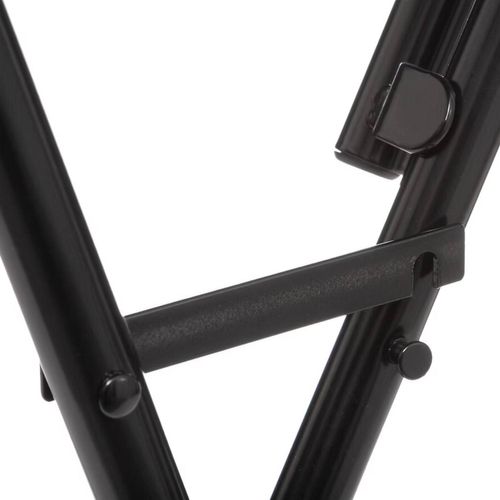 Table D'appoint Pliante Noir En Bois Et Métal 80 X 80 Cm