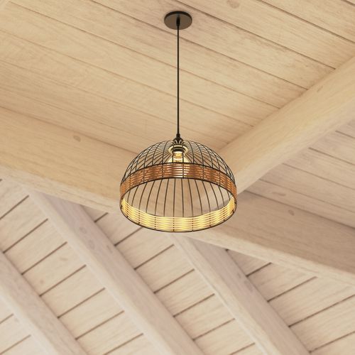 Suspension Métal Et Rotin Suwa Atmosphera
