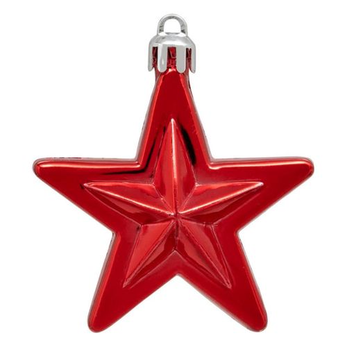 Sujet De Noël 6 Pièces "christmas Country" 6cm Rouge et Blanc