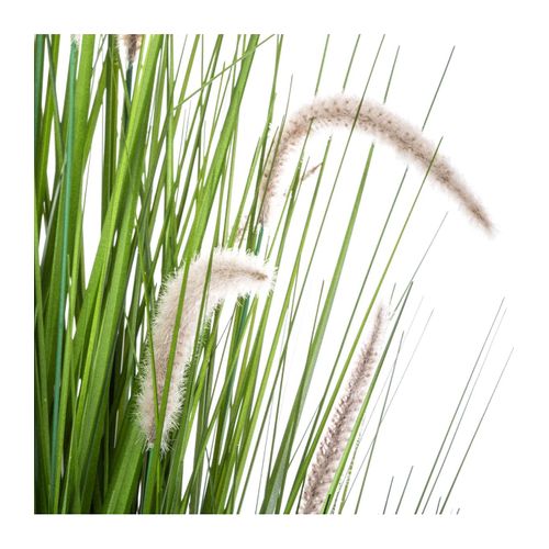 Bouquet Artificiel D'herbes Et Queues De Chat En Pot H 100 Cm