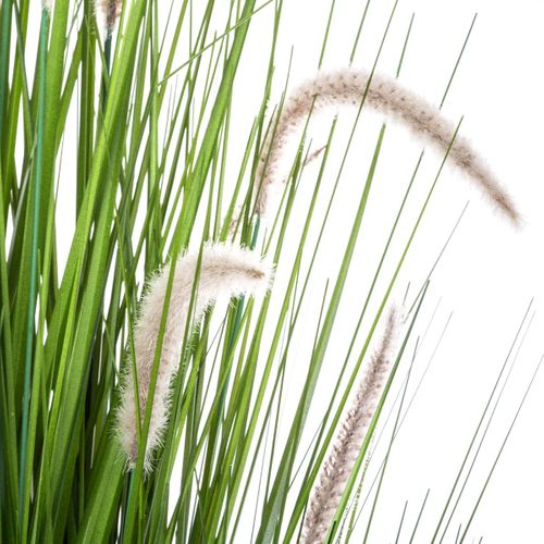 Bouquet Artificiel D'herbes Et Queues De Chat En Pot H 100 Cm