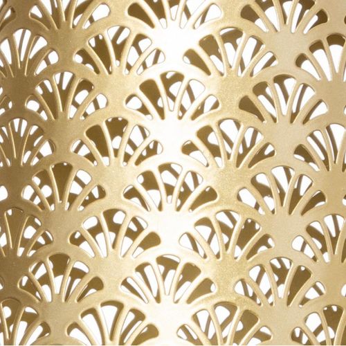 Lanterne En Métal Doré Et Ajouré D 17 X H 20 Cm