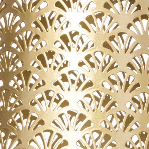 Lanterne En Métal Doré Et Ajouré D 17 X H 20 Cm