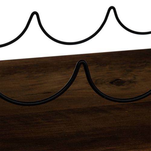 Range Bouteilles En Métal Noir Industriel Capacité 6 Bouteilles 31 X 31 X H 31 Cm