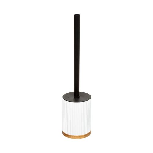 Brosse Wc Avec Support En Résine Blanc Pure