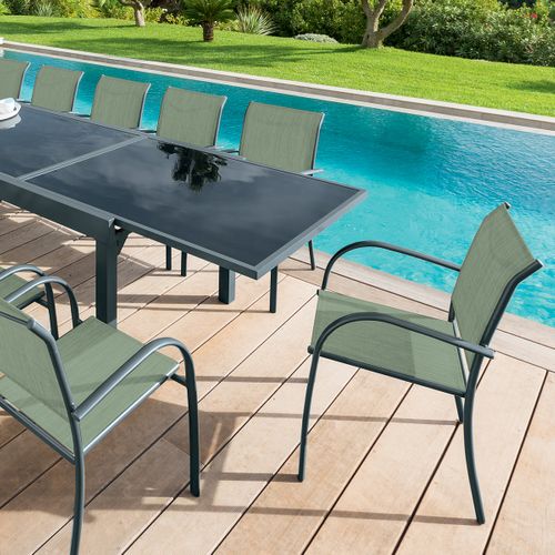 Fauteuil Empilable Piazza Hespéride Olive/graphite