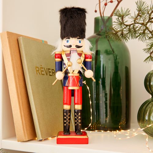 Casse noisette H. 25 cm - Bleu/rouge