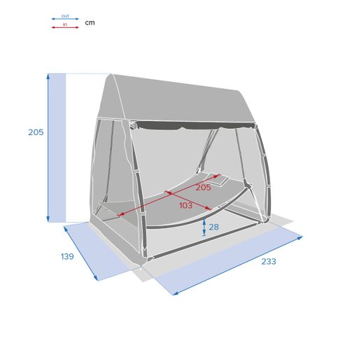 Balancelle Moustiquaire Ardoise Trinidad