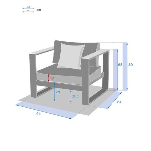 Fauteuil De Salon Emperia Graphite Hespéride