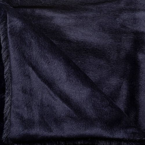 Plaid En Fourrure Bleu Nuit 125 X 150 Cm