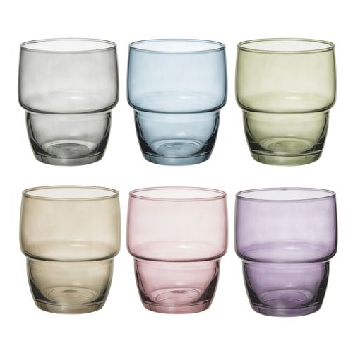 Lot De 6 Verres à Eau "rodrig'eau" 28cl Multicolore