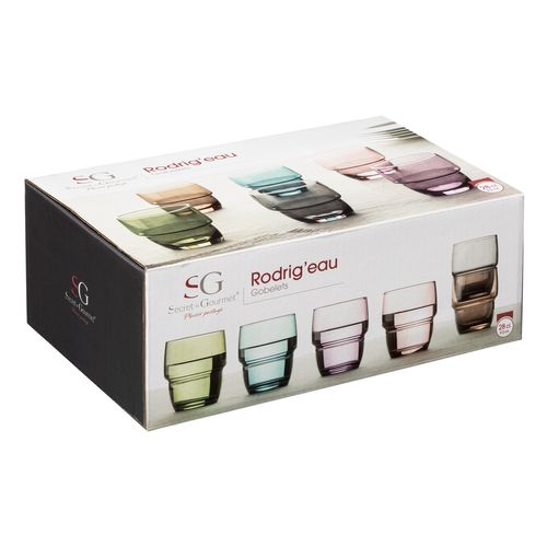 Lot De 6 Verres à Eau "rodrig'eau" 28cl Multicolore