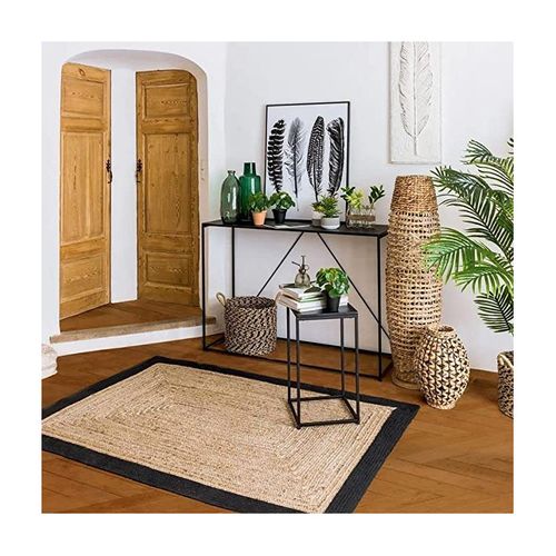 Lot De 2 Sellettes Tables D'appoint En Métal Noir