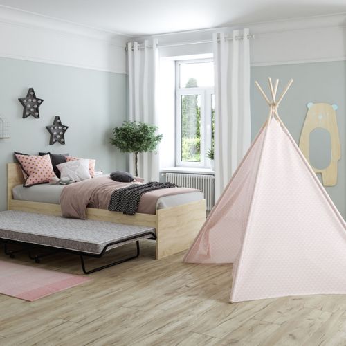 Tipi Enfant Toile Rose H 160 Cm