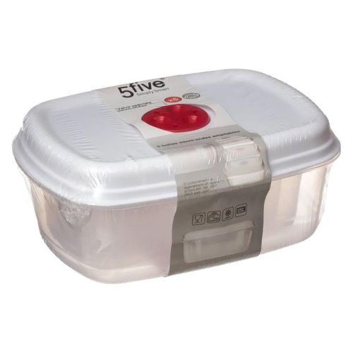 Set 5 boîtes rectangles Transparent