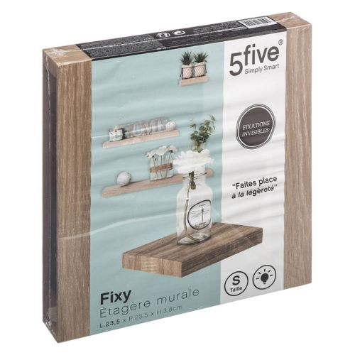 Étagère Murale 235cm - Effet Bois Naturel Fixy