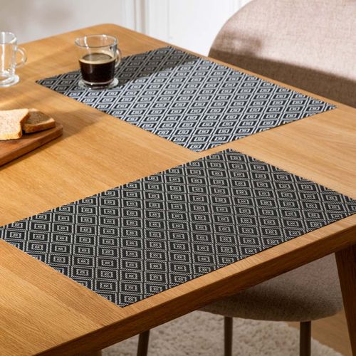 Set De Table "géométrique" 45x30cm Noir