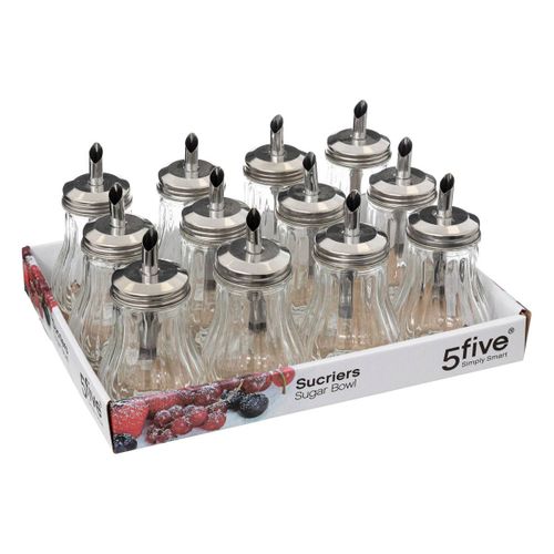 Sucrier En Verre Couvercle Inox 018l