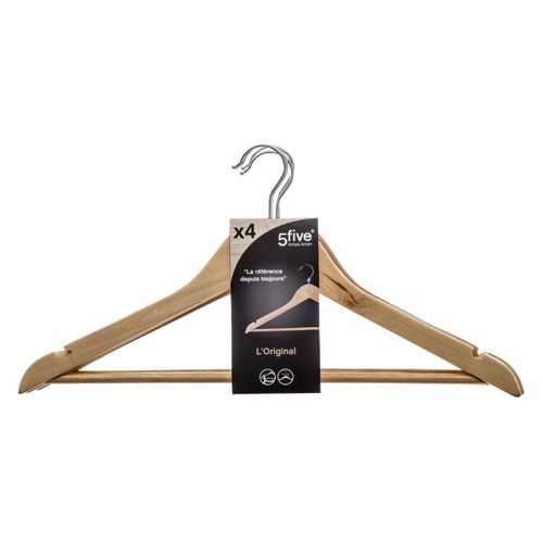 Lot De 4 Cintres En Bois