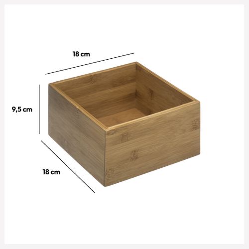Organiseur Tiroir Carré "wood" 18cm Naturel