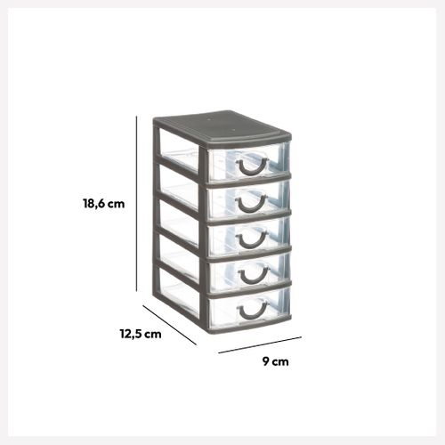 Rangement Tour Plastique 5 Tiroirs Petit Modèle