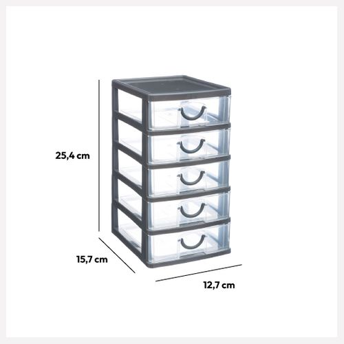 Rangement Tour Plastique 5 Tiroirs Grand Modèle