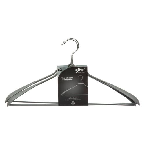Lot De 2 Cintres à Vestes En Métal Avec Revêtement Anti Glisse