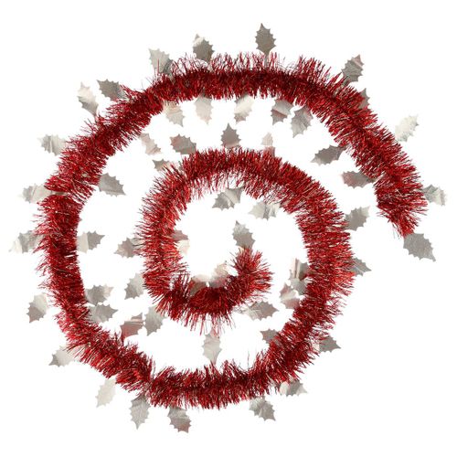 Guirlande De Noël Large 15 Cm Déco Feuilles De Houx Longueur 2 Mètres