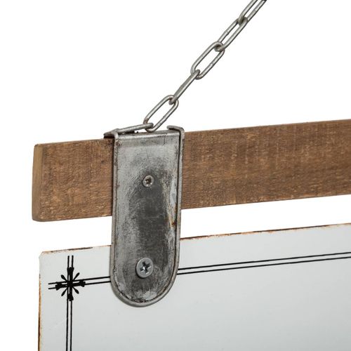 Plaque Décorative En Bois Et Métal Avec Citation 35 X 25 Cm