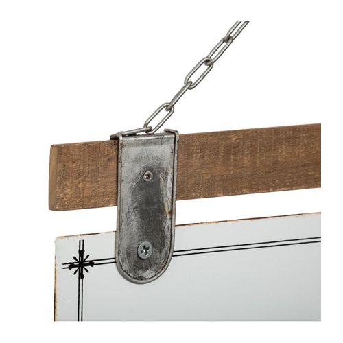 Plaque Décorative En Bois Et Métal Avec Citation 35 X 25 Cm