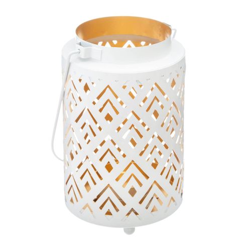 Lanterne Design En Métal H 13.5 Cm