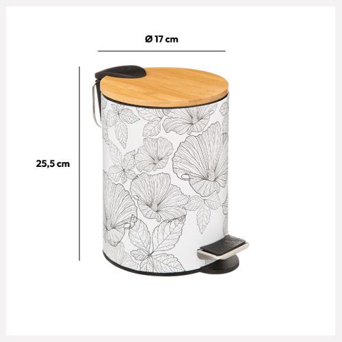 Poubelle Blackflora 3l En Bambou Et Métal