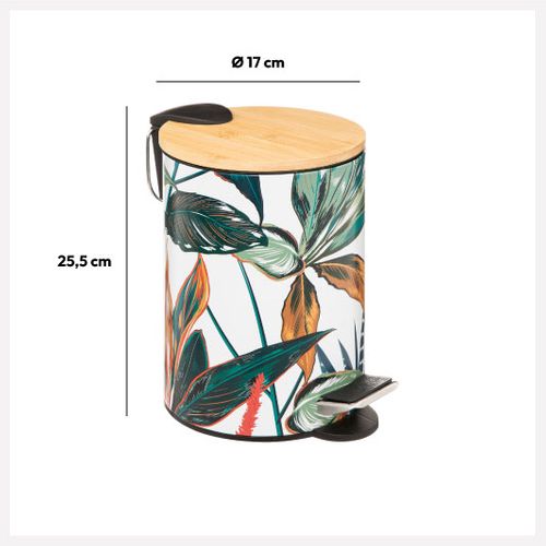 Poubelle salle de bain 3L PALAWAN Multicolore