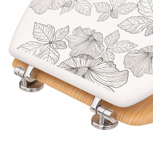 Abattant Wc Blackflora En Bois Et Zinc