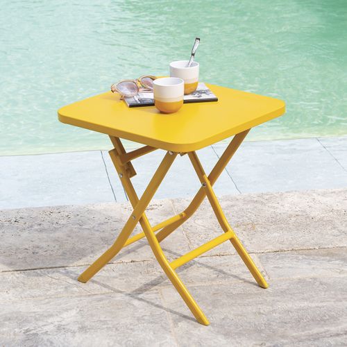 Table D'appoint Pliante 40x40 Greensboro Moutarde Hespéride