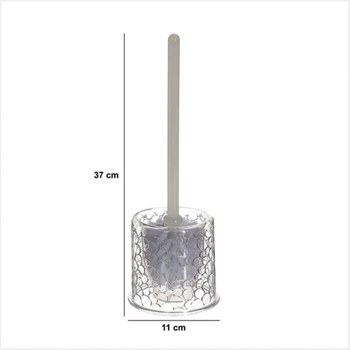 Brosse Wc Avec Support Transparent Motif Galet