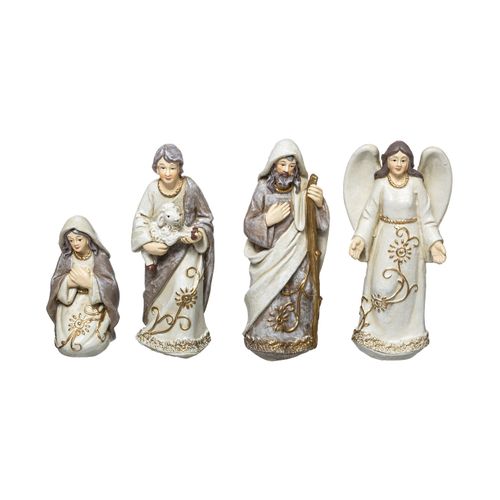 Crèche De Noël En Bois Avec 11 Santons