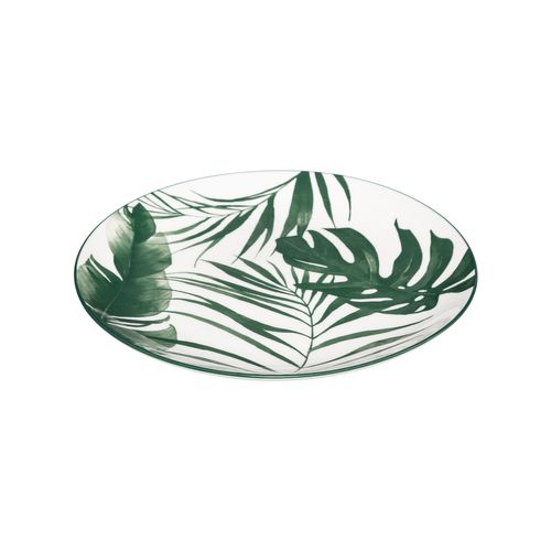 Assiette dessert Ø. 19 cm PALME Vert / Blanc