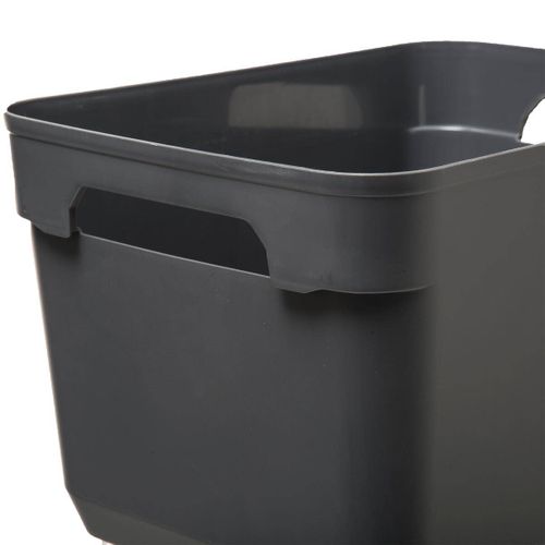 Panier En Plastique Grand Modèle Gris Solutions+