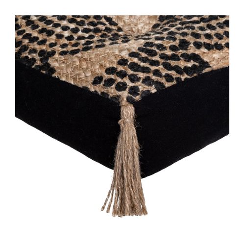 Coussin De Sol En Jute Et Coton Mandala Avec Pompons 38 X 38 Cm