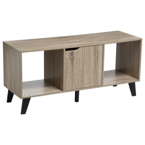 Meuble TV 3 Compartiments Mix'n Modul - Marron Et Noir