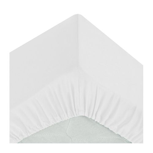 Drap Housse 2 Personnes En Coton Blanc 140 X 190 Cm