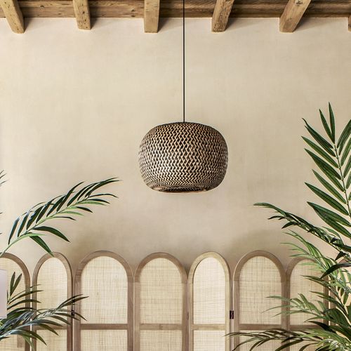 Luminaire Suspension En Bambou D 45 Cm