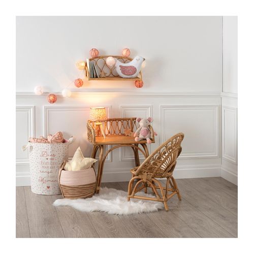 Étagère Murale Enfant En Rotin 57 X 24 Cm